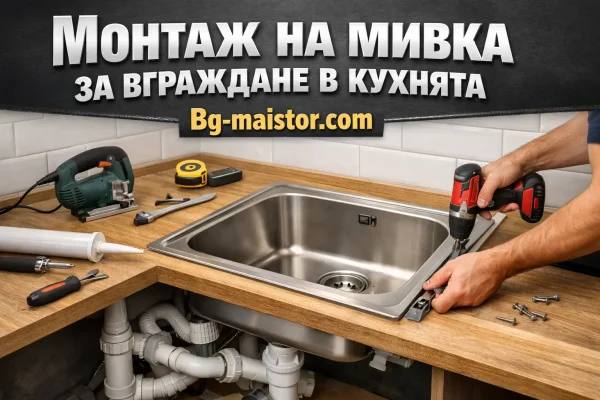 Монтаж на мивка за вграждане | bg-maistor.bg